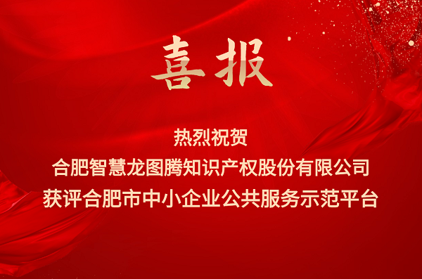 热烈祝贺龙图腾荣获合肥市中小企业公共服务示范平台！